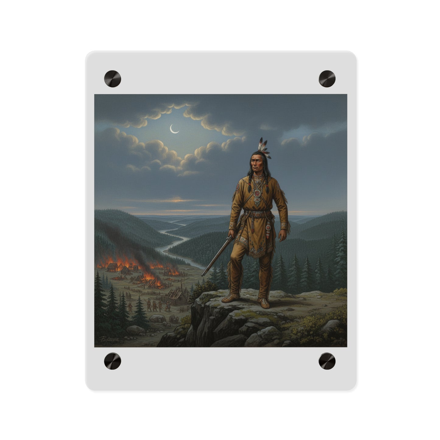 Acrylic Wall Art Panel - The Last Mohican