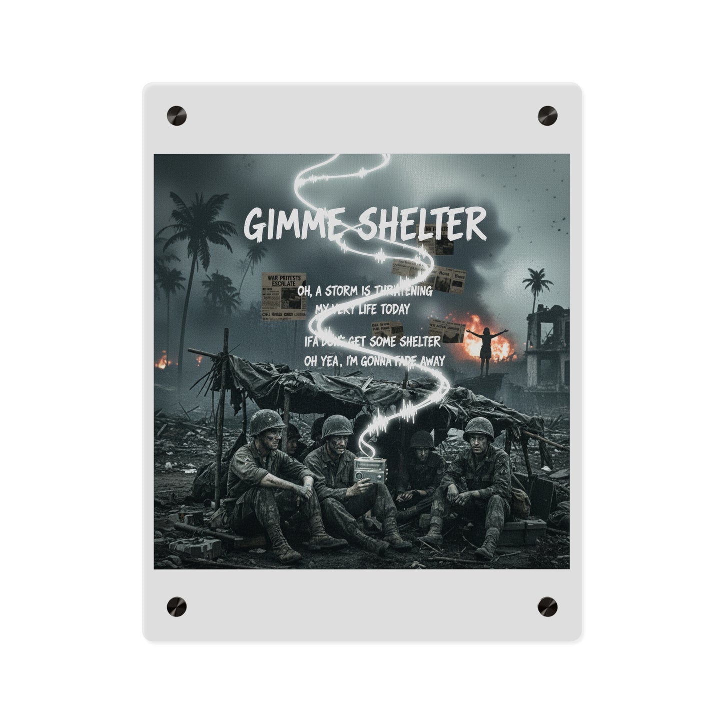 Acrylic Wall Art Panel - Giveme Shelter X 2024