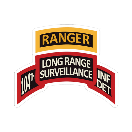 Kiss-Cut Stickers - LRS - 10th Inf Det - Ranger Tab