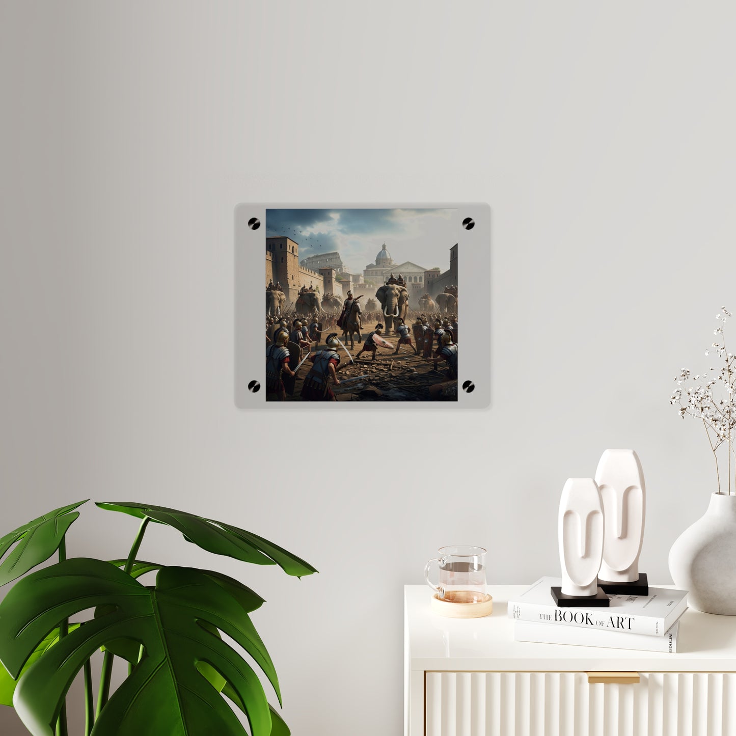 Acrylic Wall Art Panel - Hannibal Battling the Roman Legions as he Enters Rome