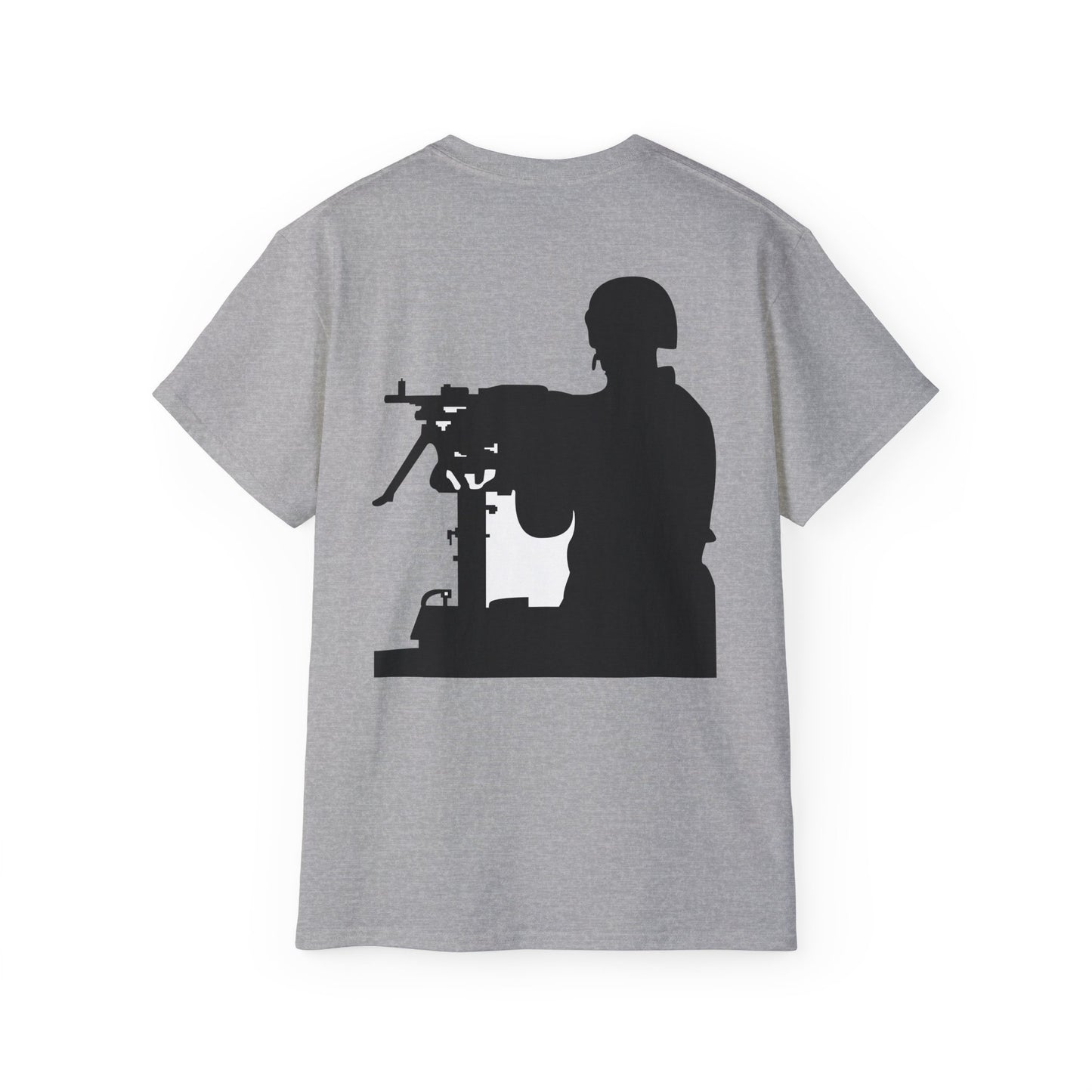Unisex Ultra Cotton Tee - Army - Soldier - MG Vehicle Mounted - Silhouette X 300
