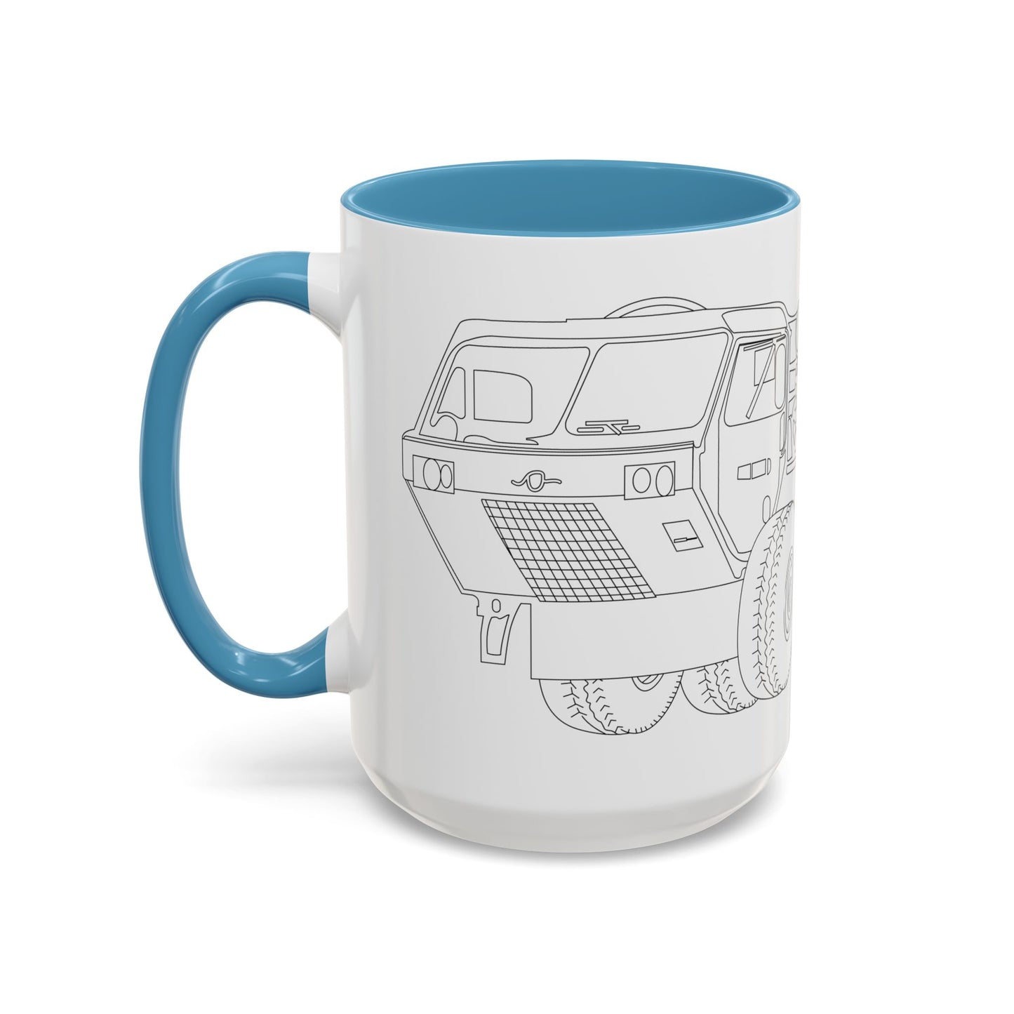 Accent Coffee Mug (11oz & 15oz) - Vehicle - Fuel Truck - Front Left Oblique X 300
