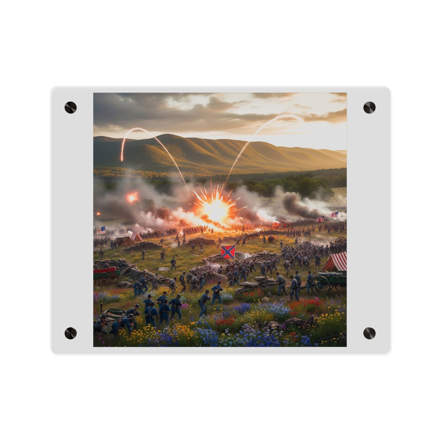 Acrylic Wall Art Panel - US Civil War Battle - Battle of Kennesaw Mountain Georgia