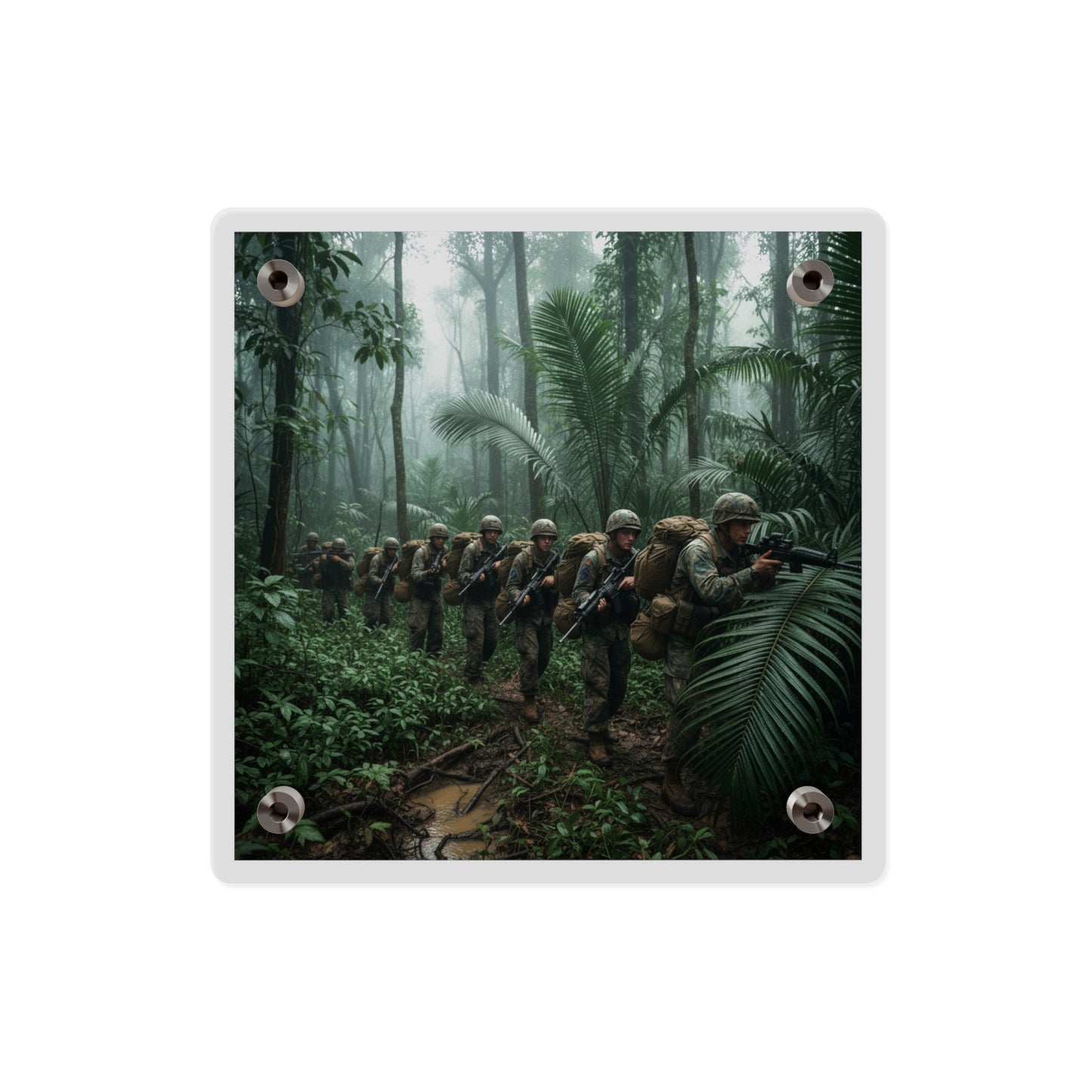 Acrylic Wall Art Panel - Jungle Patrol - Vietnam