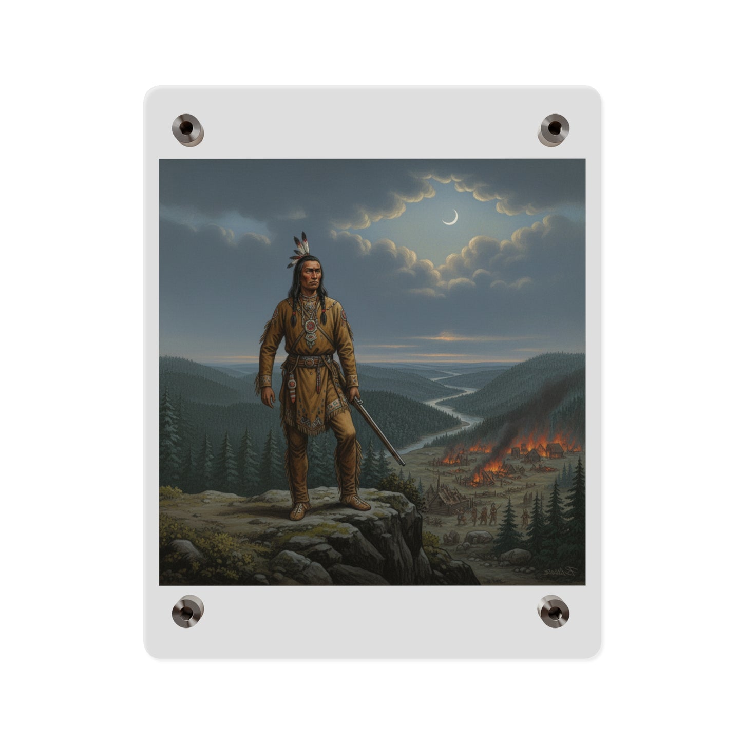 Acrylic Wall Art Panel - The Last Mohican