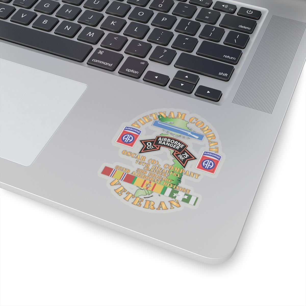 Kiss-Cut Stickers - Vietnam Combat Vet - O Co 75th Infantry (Ranger) - 3rd Bde 82nd Airborne DivSI