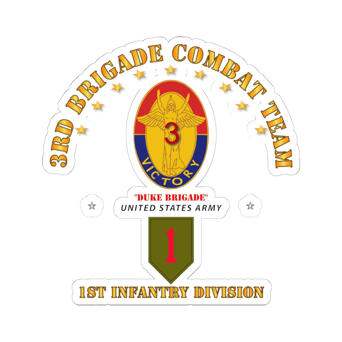 Kiss-Cut Stickers - 3rd Bde Combat Tm - 1st Infantry Div