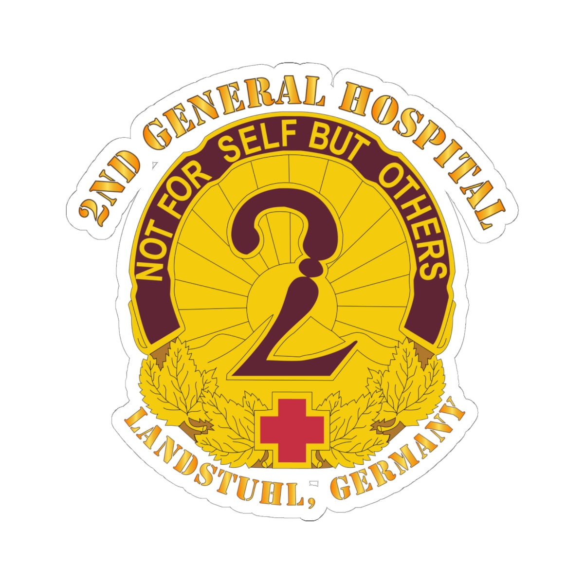 Kiss-Cut Stickers - 2nd General Hospital - Landstuhl Germany