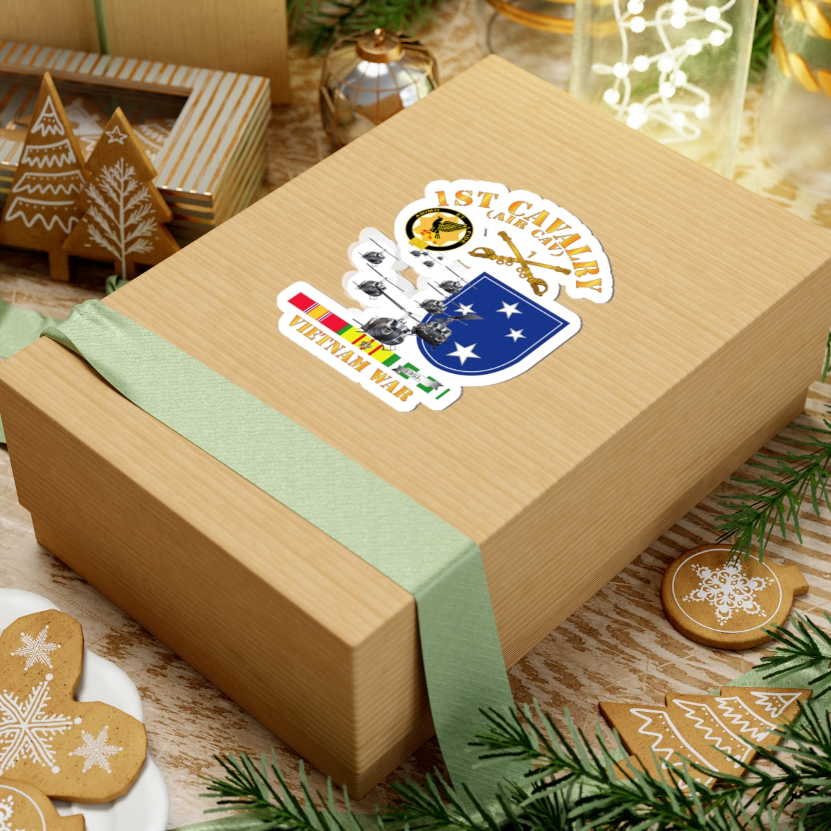 Kiss-Cut Stickers - 1st Cavalry (Air Cav) - 23rd Infantry Division w SVC