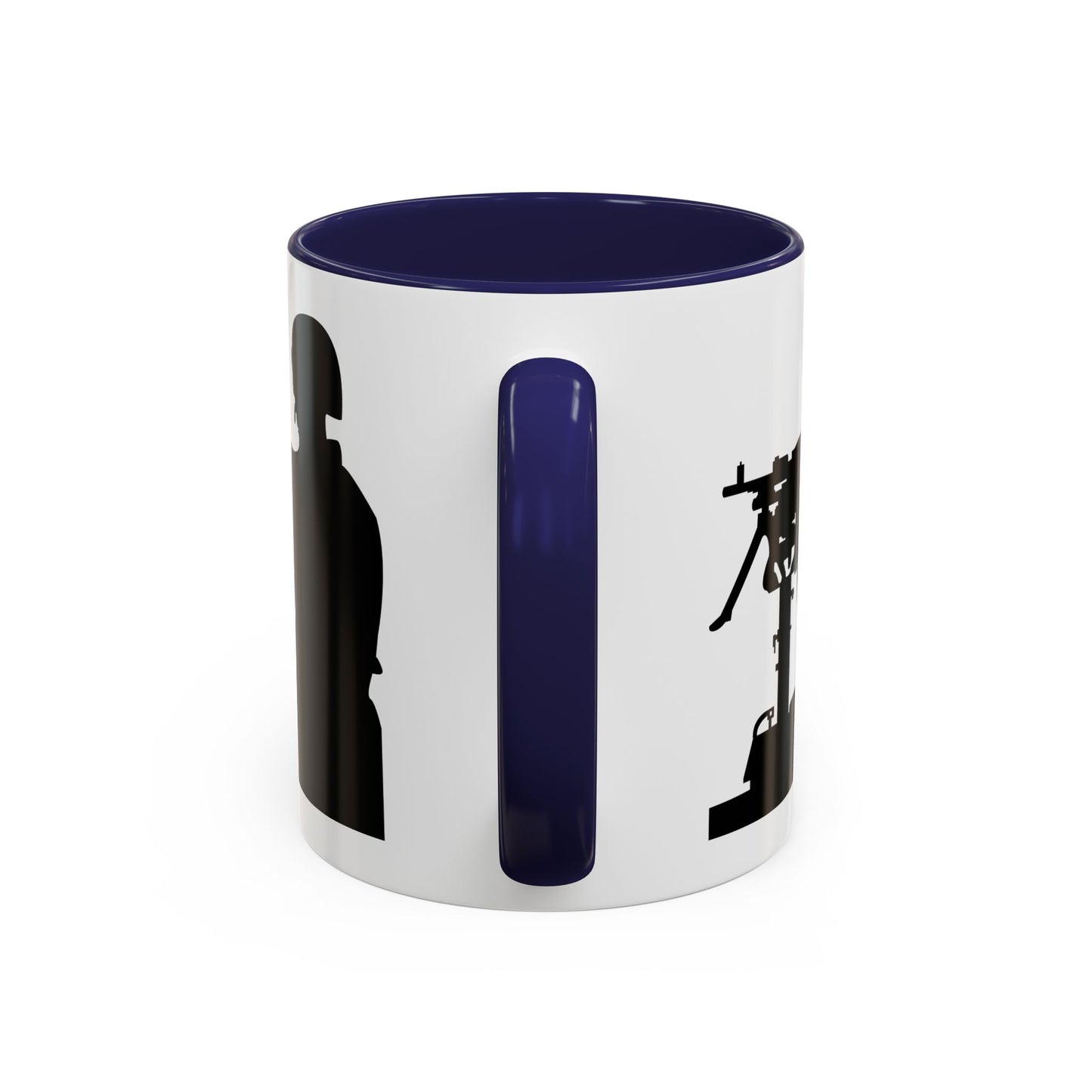 Accent Coffee Mug (11oz & 15oz) - Army - Soldier - MG Vehicle Mounted - Silhouette X 300