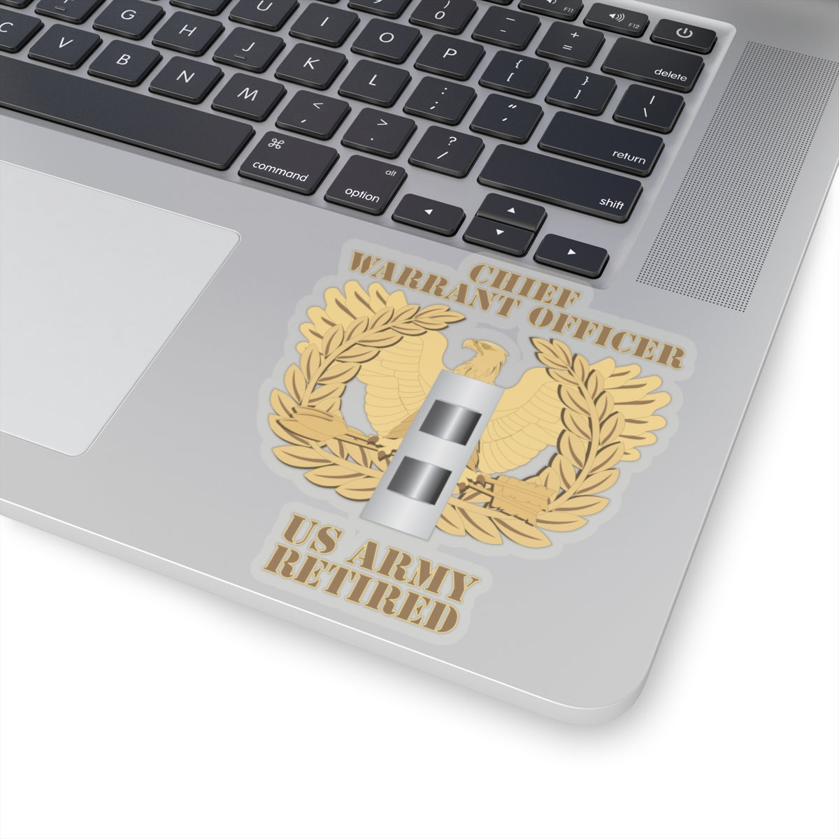 Kiss-Cut Stickers - Emblem - Warrant Officer - CW2 - Retired