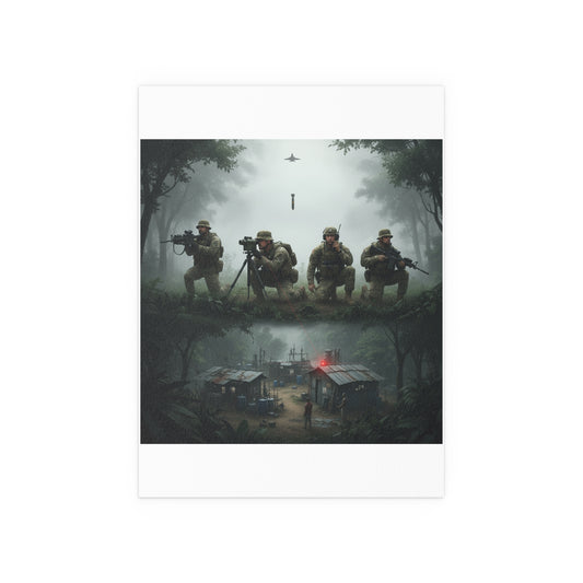 Indoor and Outdoor Silk Posters - Jungle Drug Lab Destruction wo Explosions