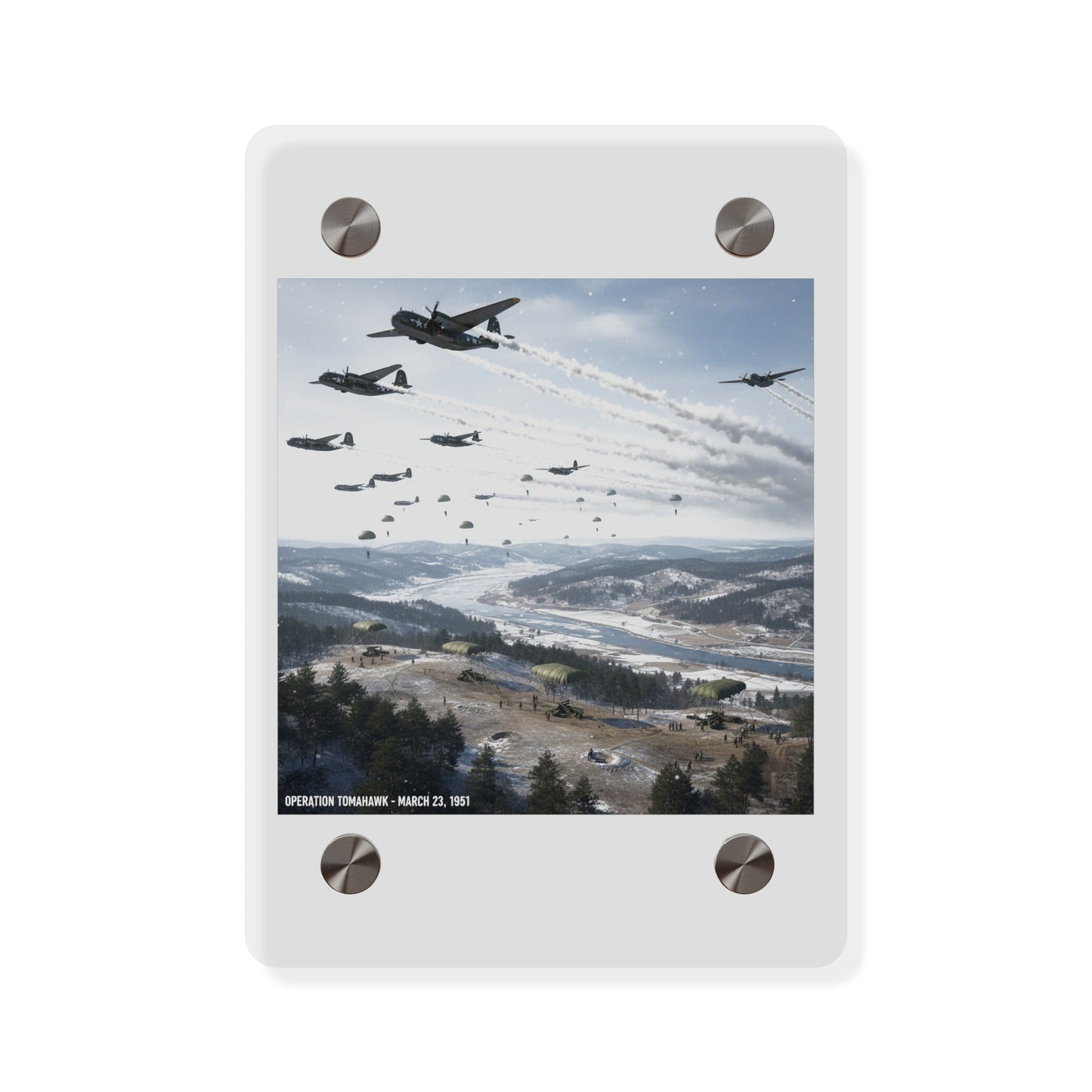 Acrylic Wall Art Panel - Operation Tomahawk - 187th Regimental Combat Team