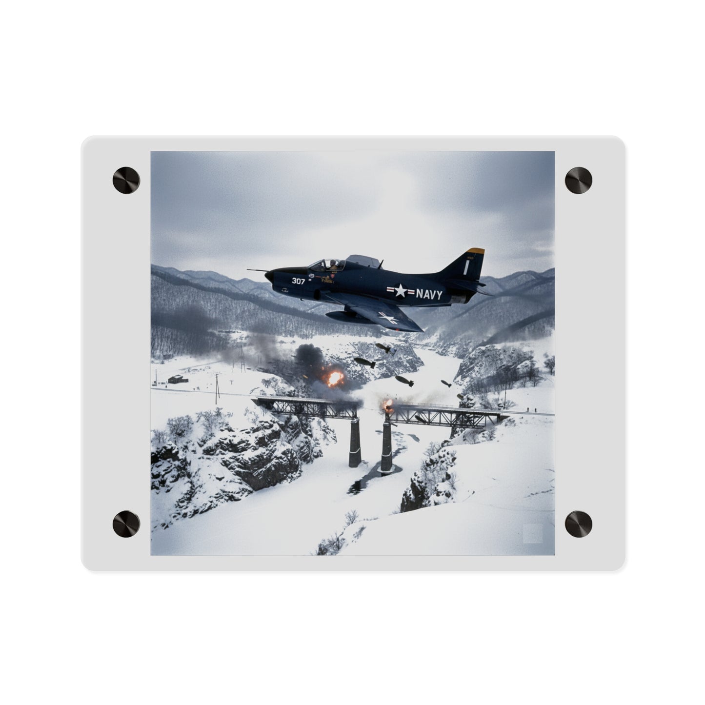 Acrylic Wall Art Panel - Attack at Majon-ni and Samdong-ni during Korean War