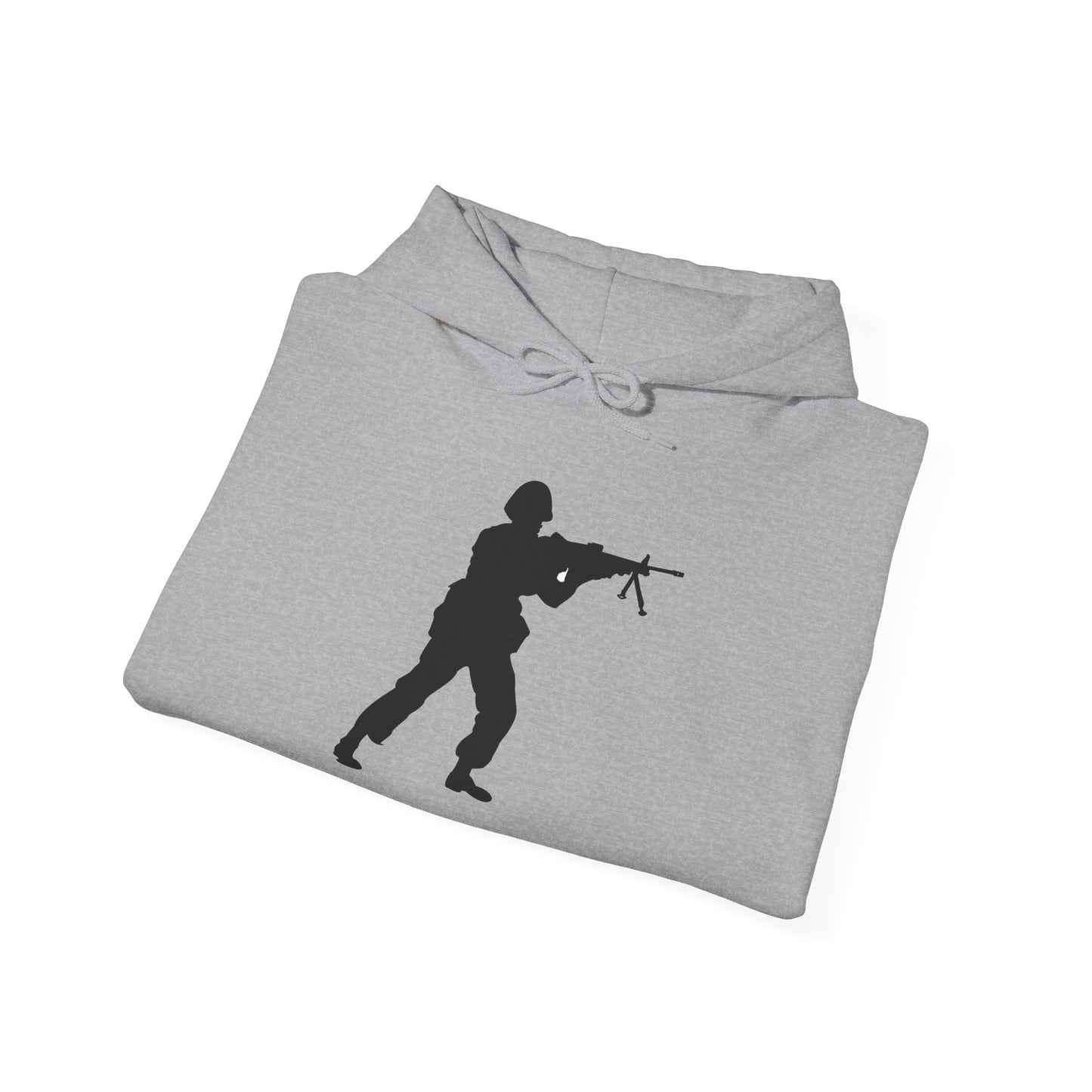 Unisex Heavy Blend Hooded Sweatshirt -Army - Soldier - MG Assault - Silhouette X 300