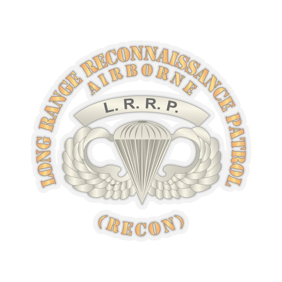 Kiss-Cut Stickers - SOF - Airborne Badge - LRRP