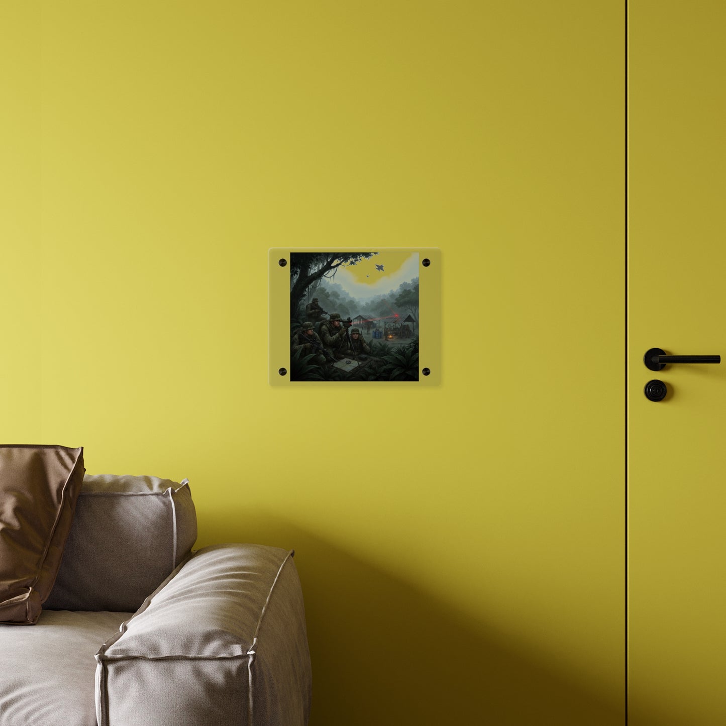 Acrylic Wall Art Panel - SOF Team Hitting a Jungle Drug Lab
