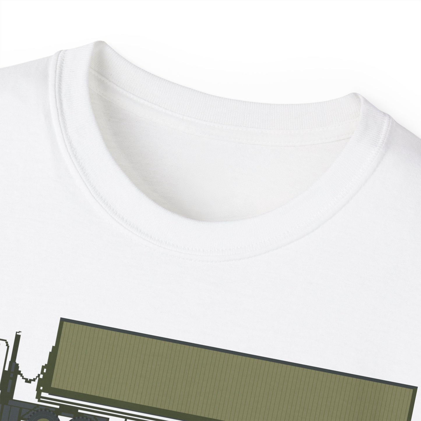 Unisex Ultra Cotton Tee - Vehicle - M915 Tractor with M872 - 40 Ft Container - Side X 300