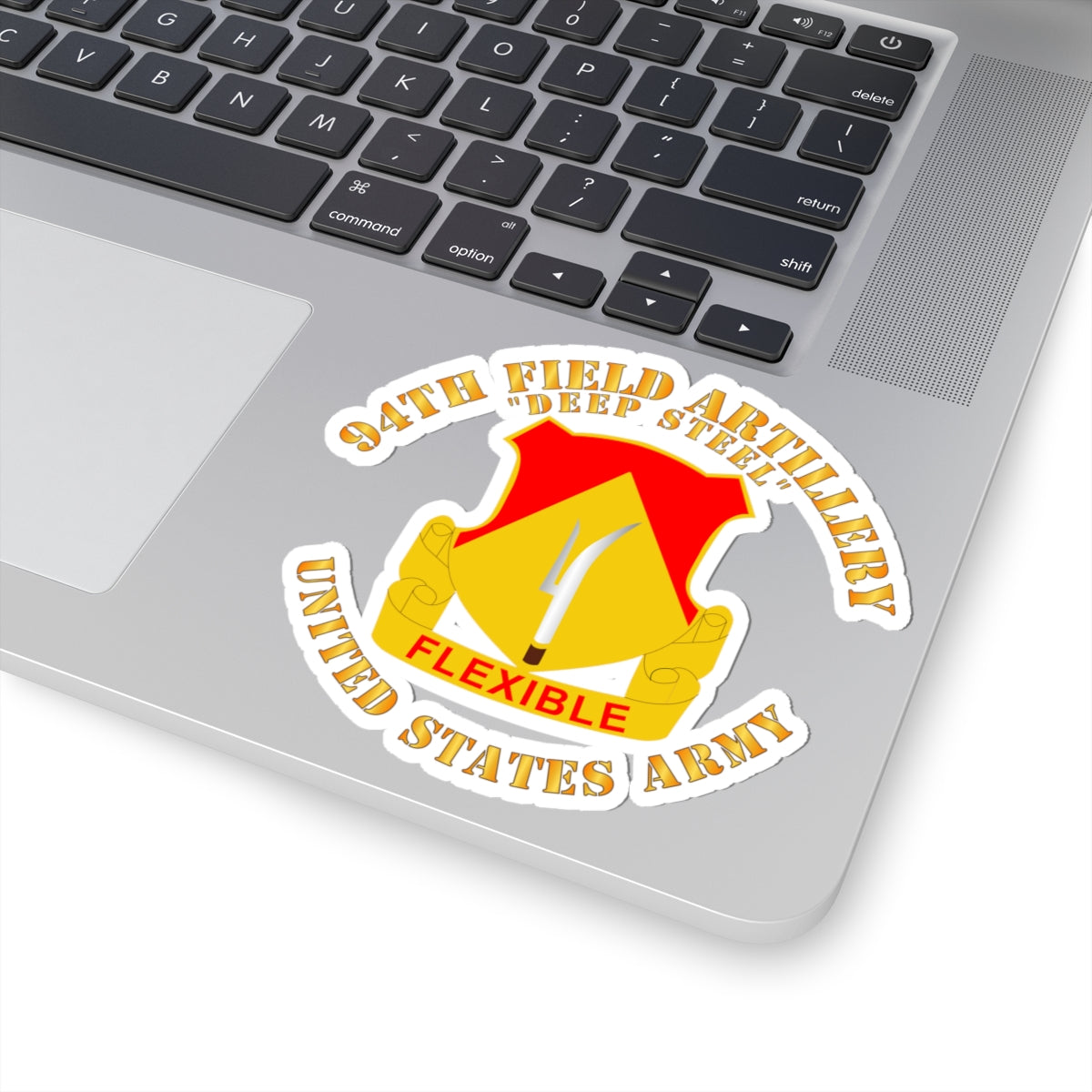 Kiss-Cut Stickers - 94th Field Artillery Regiment - Deep Steel w DUI