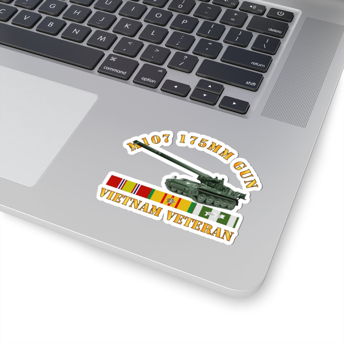 Kiss-Cut Stickers - M107 - 175mm Gun - Vietnam Vet w VN SVC