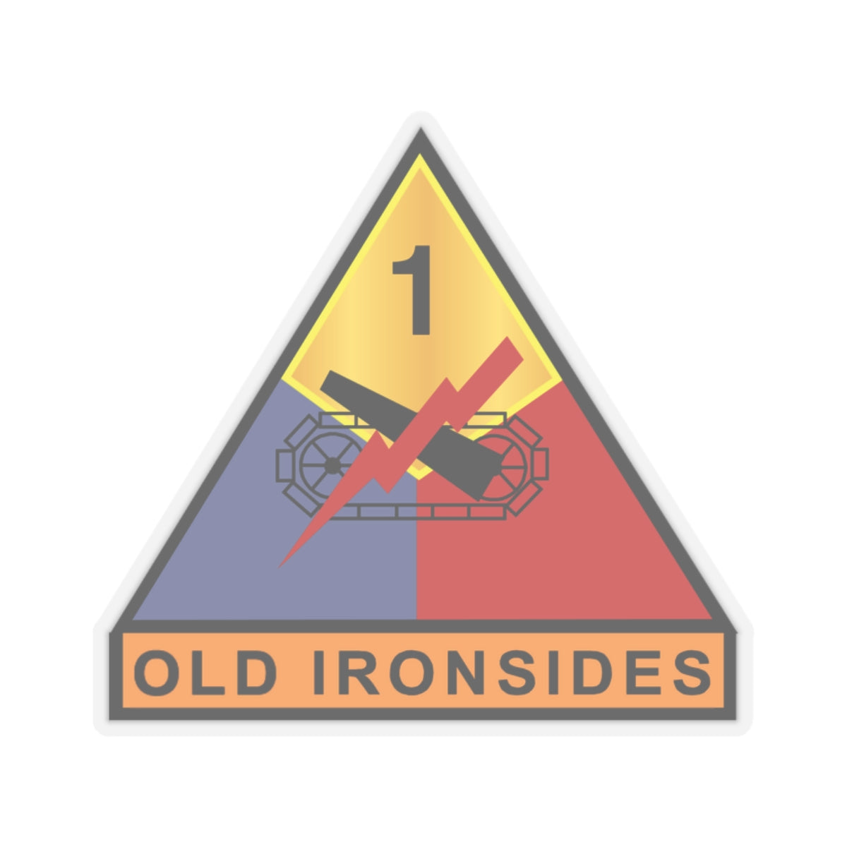 Kiss-Cut Stickers - 1st Armored - Old Ironsides wo Txt