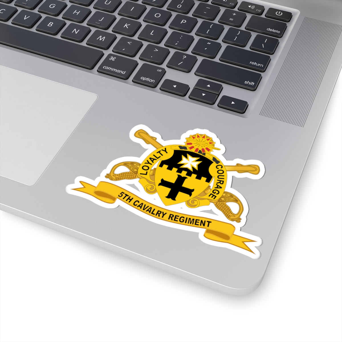 Kiss-Cut Stickers - 5th Cavalry Regiment w Br - Ribbon