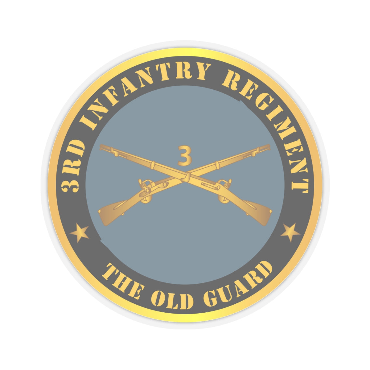 Kiss-Cut Stickers - 3rd Infantry Regiment -The Old Guard w Inf Branch