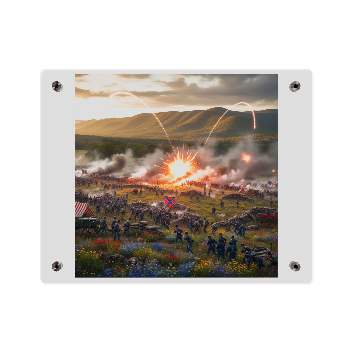 Acrylic Wall Art Panel - US Civil War Battle - Battle of Kennesaw Mountain Georgia