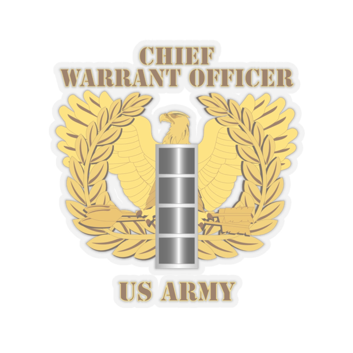 Kiss-Cut Stickers - Emblem - Warrant Officer - CW4 wo DS