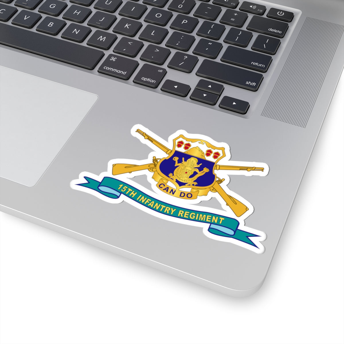 Kiss-Cut Stickers - 15th Infantry Regiment - DUI w Br - Ribbon X 300