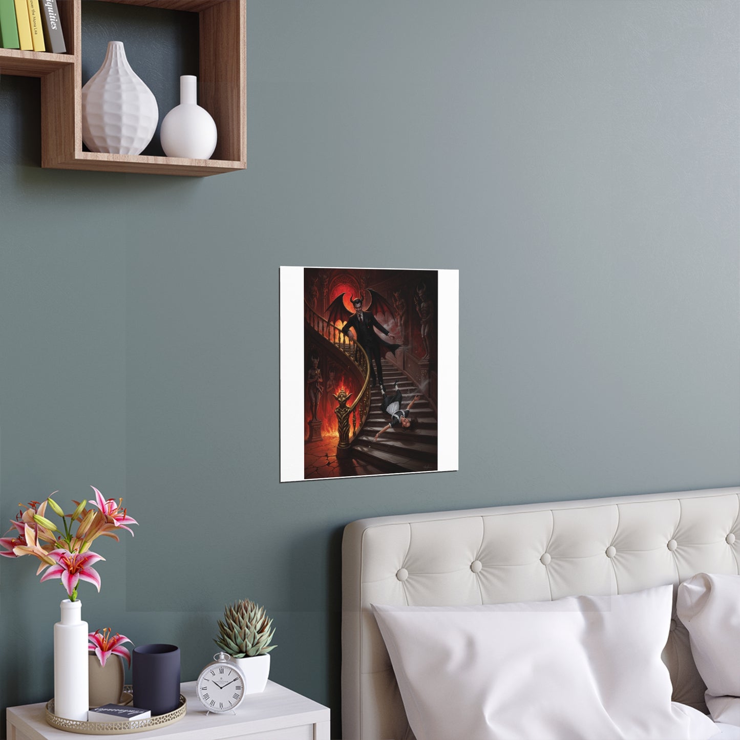 Indoor and Outdoor Silk Posters - devil and maid