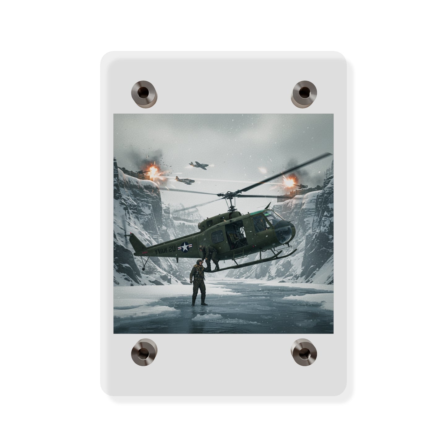 Acrylic Wall Art Panel - Rescue Mission from Majon-ni and Samdong-ni attack - Korean War