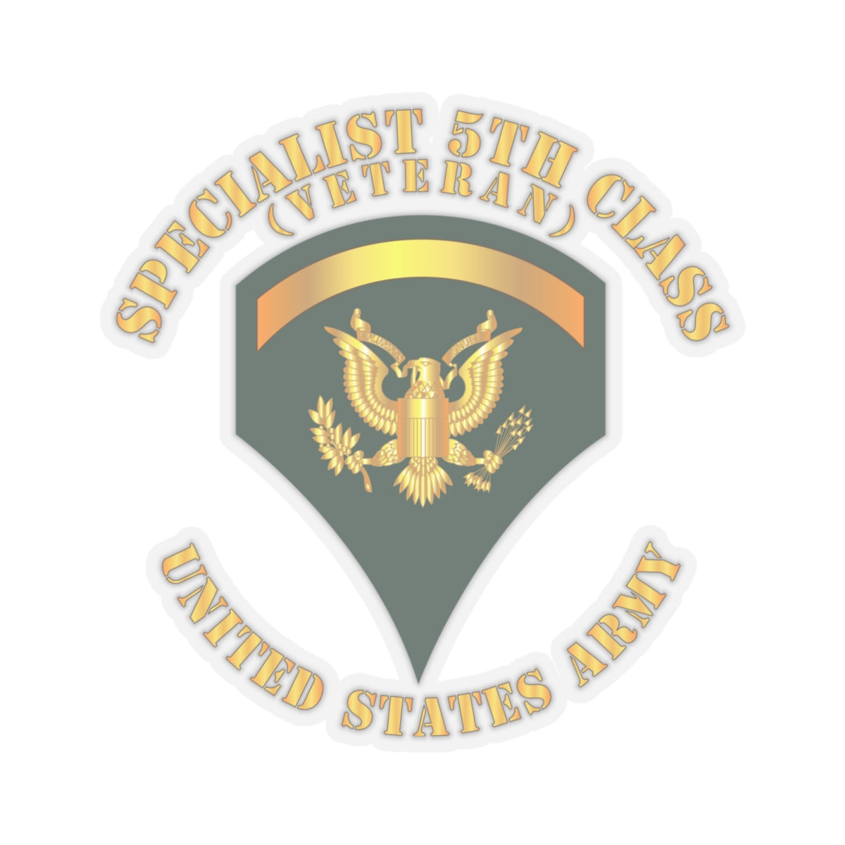 Kiss-Cut Stickers - Specialist 5th Class - SP5 - Veteran