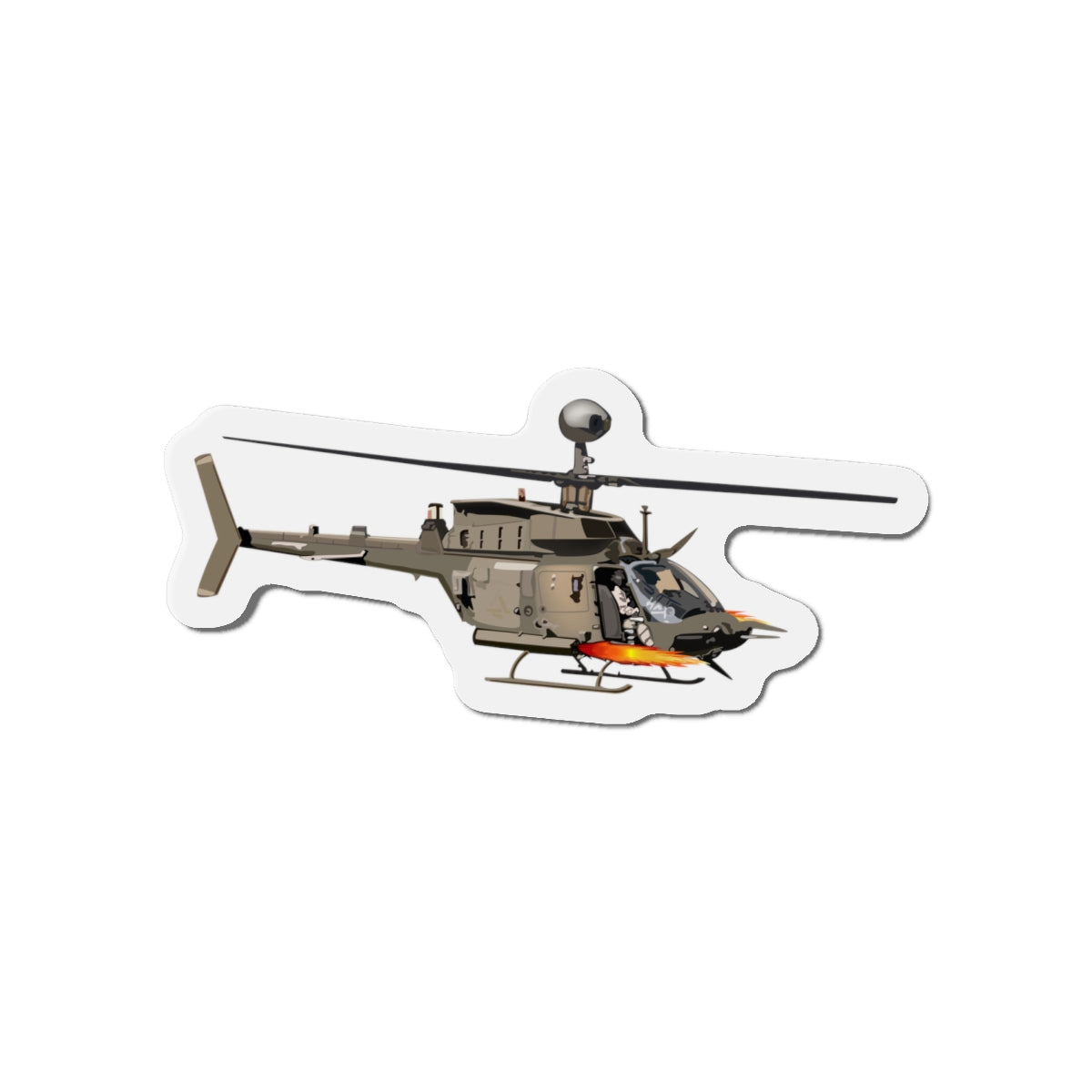 Die-Cut Magnets - Army - OH-58 Kiowa wo Txt