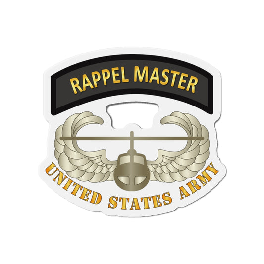 Die-Cut Magnets - Army - Rappel Master Tab w Air Assault Badge - US Army