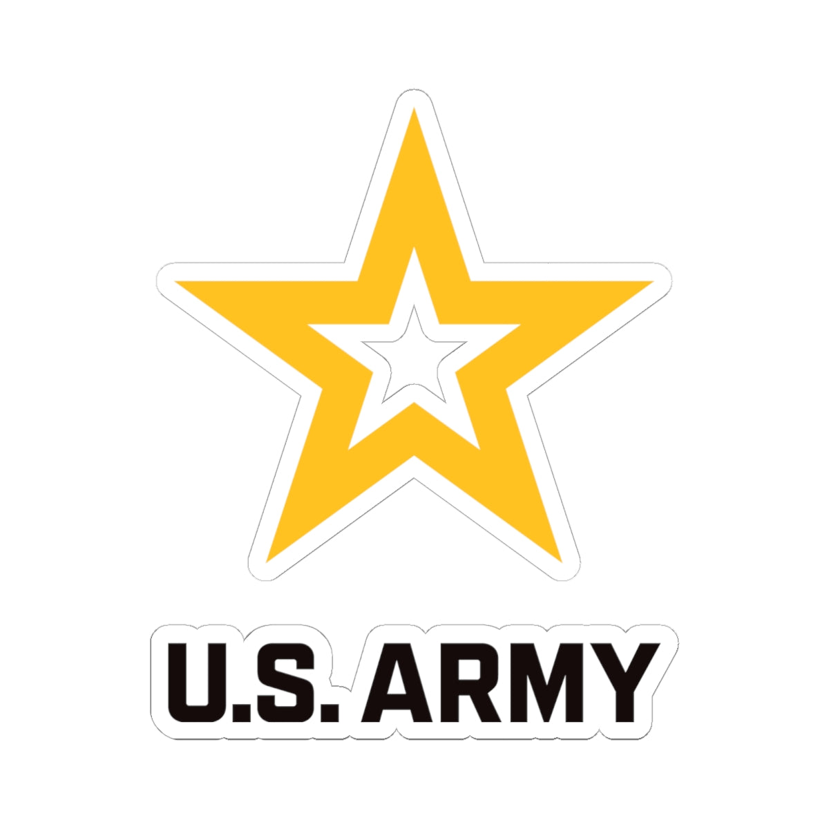 Kiss-Cut Stickers - Army Star W Us Army
