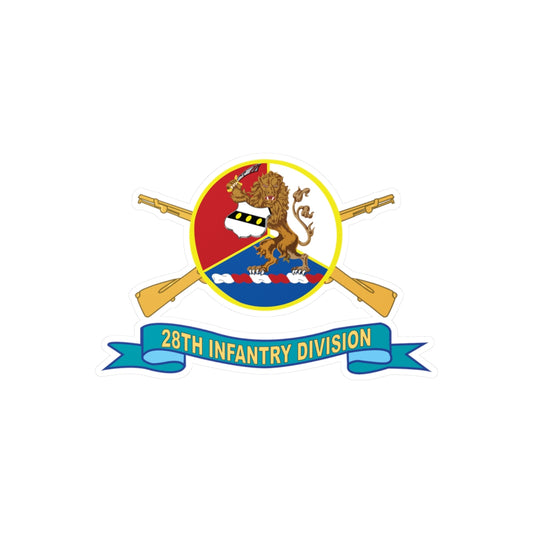 Kiss-Cut Vinyl Decals - Army - 28th Infantry Division - DUI - w Br - SSI - Ribbon X 300