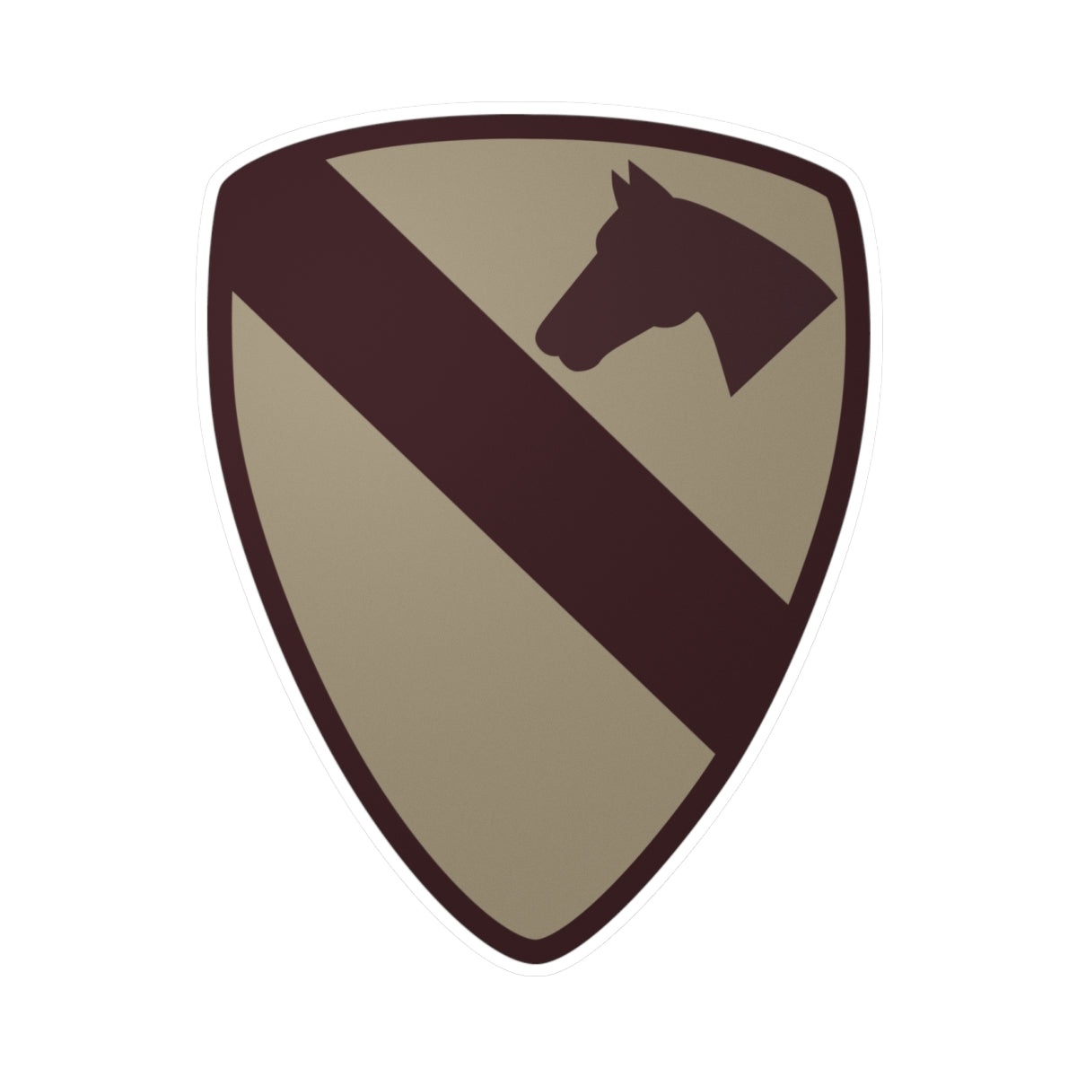 Kiss-Cut Vinyl Decals - SSI - 1st Cavalry Division - Subdued Desert X 300