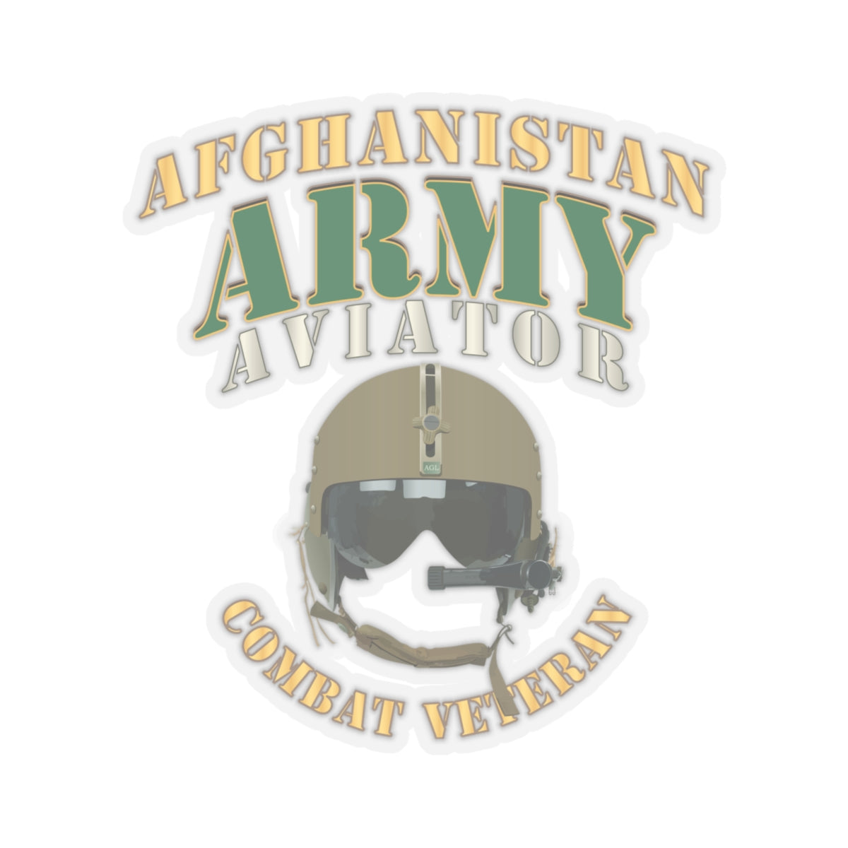 Kiss-Cut Stickers Army - Army - ARMY -  Aviator - Afghanistan War - Combat Vet X 300