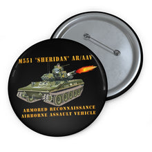 Load image into Gallery viewer, Custom Pin Buttons - M551 Sheridan - Firing - AR-AAV
