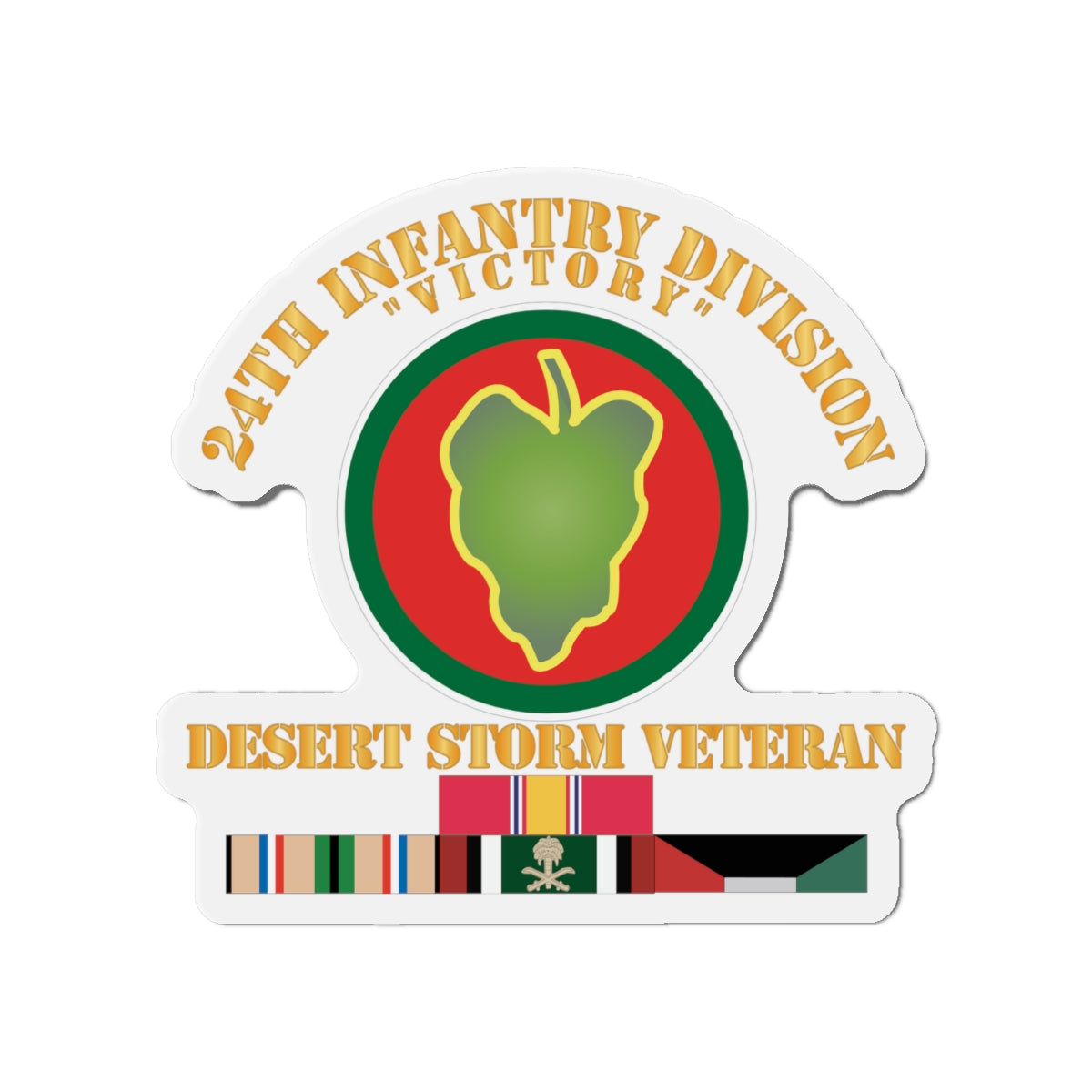Die-Cut Magnets -SSI - Army - 24th Infantry Division - Desert Storm Veteran X 300