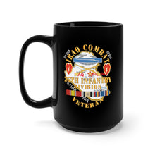 Load image into Gallery viewer, Black Mug 15oz - Iraq Combat Infantry Veteran w 25th Infantry Division - DUI w IRAQ SVC X 300
