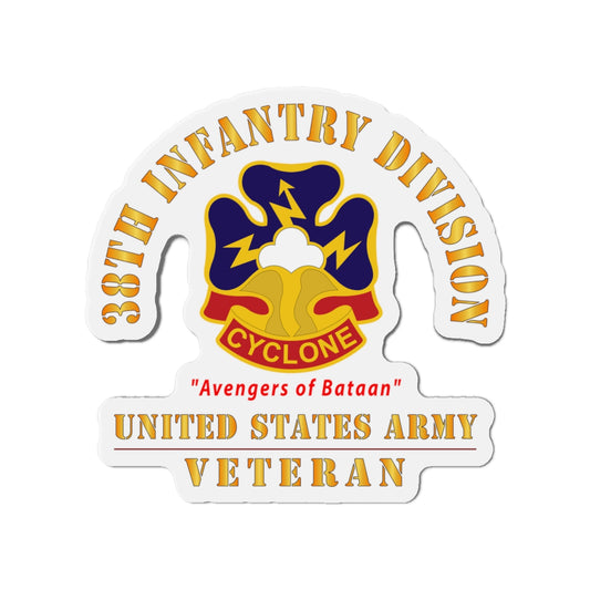 Die-Cut Magnets - Army - DUI - 38th Infantry Division - Cyclone - US Army Veteran X 300