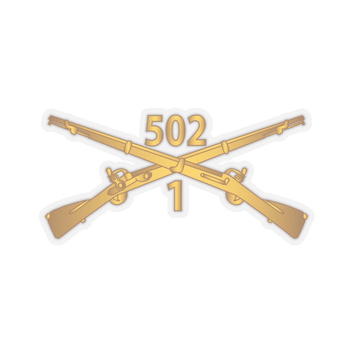 Kiss-Cut Stickers - Army - 1st Bn 502nd Infantry Regt - Infantry Br wo Txt