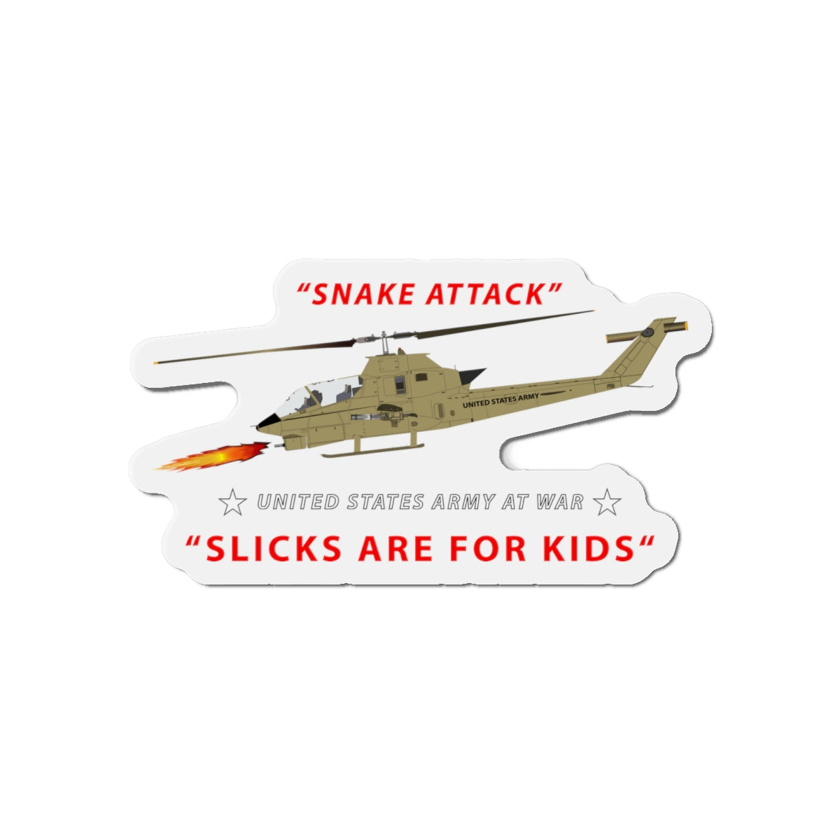 Die-Cut Magnets - AH-1 Cobra - Snake Attack - Slicks are for Kids