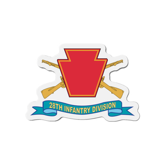 Die-Cut Magnets -SSI -Army - 28th Infantry Division - w Br - SSI - Ribbon X 300