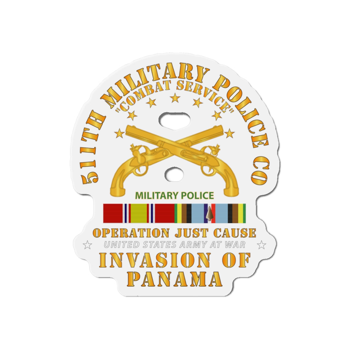 Die-Cut Magnets - Just Cause - 511th Military Police Co w Svc Ribbons