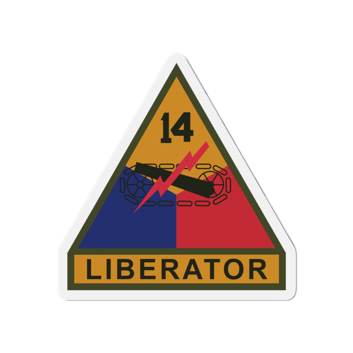 Die-Cut Magnets -SSI - 14th Armored Division w Name Tape X 300