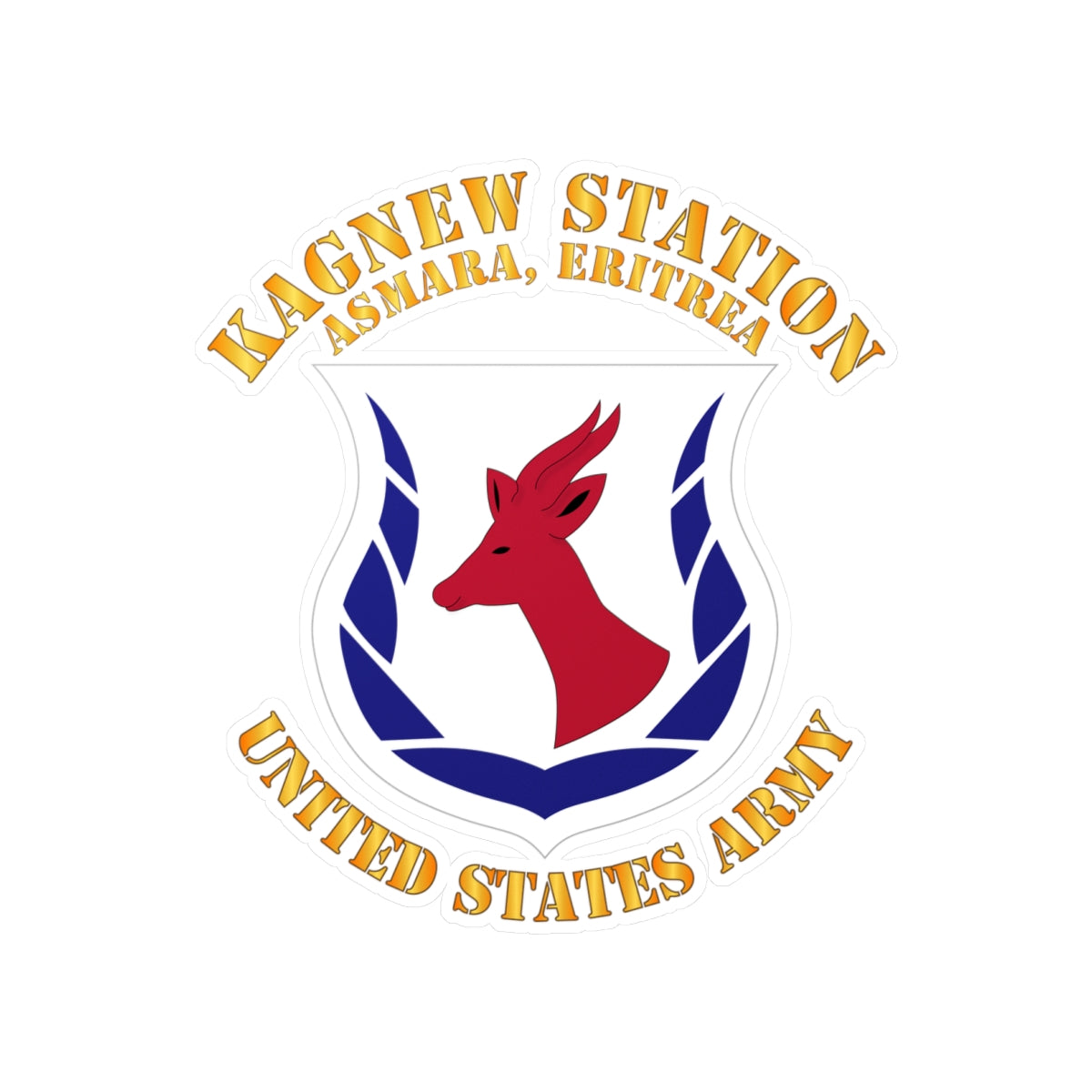 Kiss-Cut Vinyl Decals - Army - Kagnew Station - Asmara, Eritrea