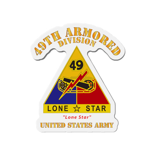 Die-Cut Magnets - Army - DUI - 49th Armored Division - Lone Star - US Army X 300
